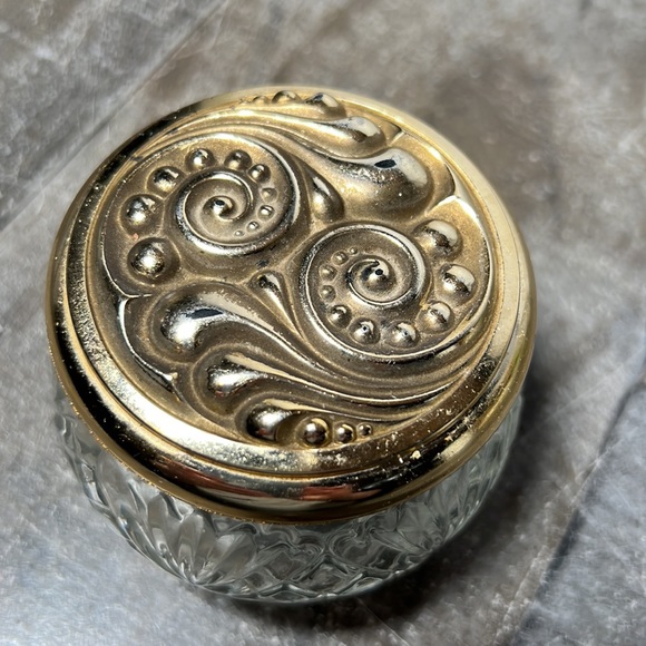 Vintage Avon 5oz. Skin moisture Cream Softener silver Lid Antique Jar- Empty - Picture 2 of 5